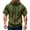 Army Green, variant on Men's Casual Short Sleeve Sweatshirt, Loose Breathable Solid Color Jacket with Multiple Pockets and Zipper for Sports and Summer Outings,Army Green,L