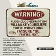 thumbnail image 2 of Funny Metal Alcohol Warning You're Not Whispering Sign Man Cave Garage Home Bar Pub Wall Decor, 2 of 7