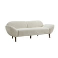 thumbnail image 3 of Christopher Knight Home 83.75" Curved Upholstered Sofa, Modern 3-Seater Couch with Solid Wood Legs, Beige, 3 of 7