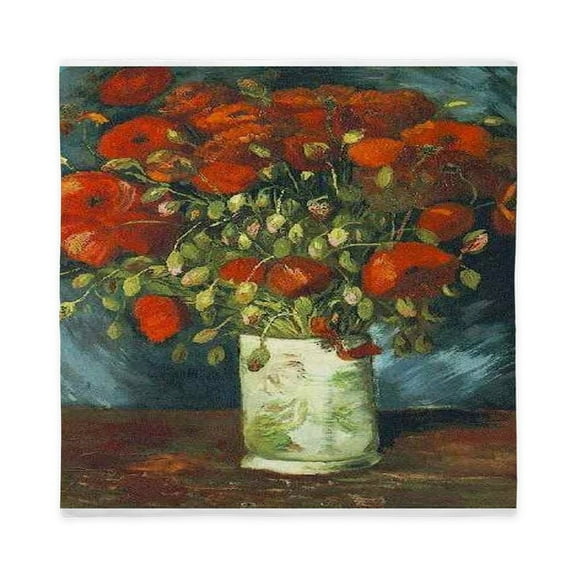 CafePress - Van Gogh Red Poppies Queen Duvet Cover - Queen Duvet