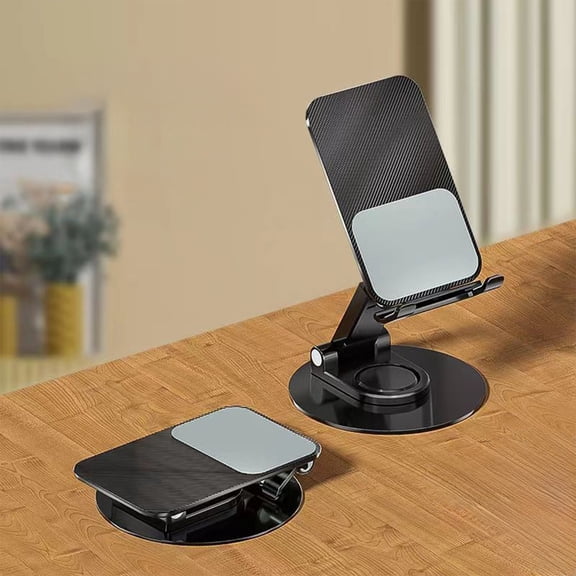 Moft Phone Stand,Phone Mount For Desk,New Rotating Aluminum Alloy Phone Stand Desktop Tablet Live Mobile Phone Stand Online Lesson Multi Functional Folding Stand,Phone Desk Stand(Black)