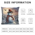 thumbnail image 5 of JEUXUS  Outdoor Waterproof Christmas Snowman Winter Throw Pillow Cover  Double Sided Birds Mistletoe Holly Fir Snow Holiday Xmas Home Decor Pillows Cushion Case for Sofa Couch, 5 of 5