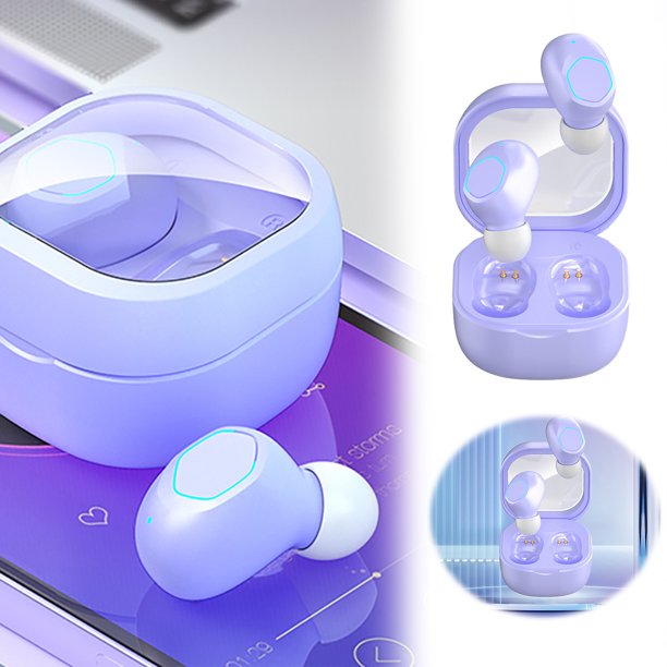 Los Auriculares Inalámbricos Cuentan Con Conectividad Y Calidad De Sonido Avanzadas, Lo Que Proporciona Un Rendimiento Y Una Comodidad Sin Igual. Color Morado.