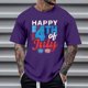 thumbnail image 1 of Tops para hombre, blusas y camisas de cuello redondo y manga corta para hombre, tops casuales de cuello redondo y manga corta con estampados especiales para hombre., 1 of 5