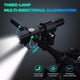 thumbnail image 5 of Aluminio Multifunción 3 Cabeza Led Luces De Bicicleta Lámpara De Bicicleta Faros Usb Impermeable Linterna Al Aire Libre Guardurnaity OD012042-00, 5 of 6