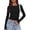 Black, variant on Womens Long Sleeve T Shirts Spring Clothes Ribbed Slim Fit Boat Neck Casual Going Out Tops Workout Outfits