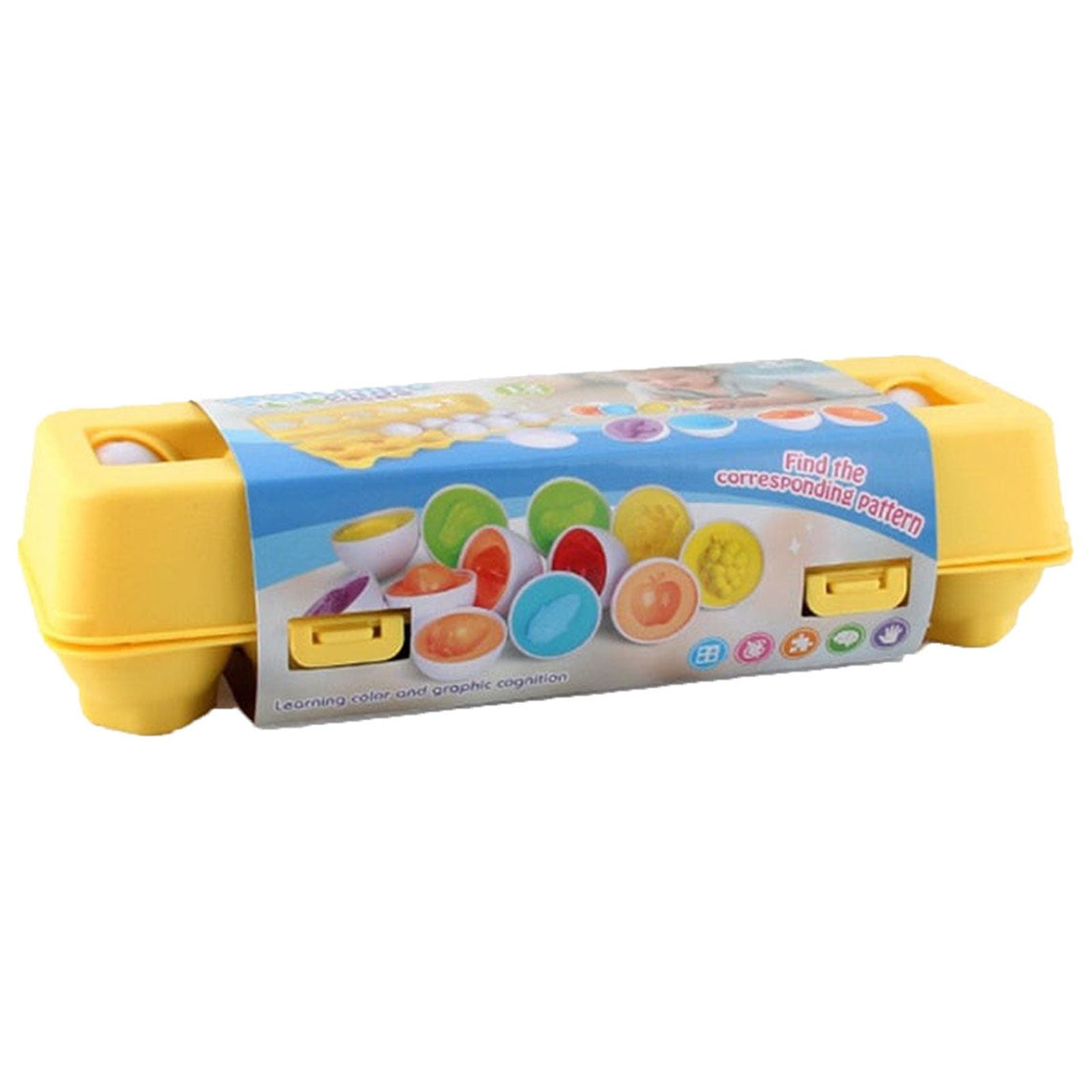 TopLLC Educational Toddler Toys Interactive Kids Toys Color Shape Sorter Matching Set Educational Learning Toy Kids Gift 12pcs Baby Toys for Age 3