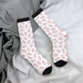 thumbnail image 5 of Gukieu Easter bunny footprint Print Contrast Color Mid-calf Socks, Sweat-wicking Athletic Socks, Unisex Clothing Accessories, 5 of 6