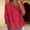 ZRed, variant on GZWYHT Womens Summer Tops Linen Shirts Cotton Blouses Peasant Tops Linen Tops Linen Tunic Tops 3/4 Length Sleeve Embroidered Shirts Gauze Tops for Women 3/4 Sleeve Tops Mexican Shirts Red L