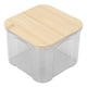 thumbnail image 2 of Tarro De Almacenamiento De Alimentos, Recipiente Transparente Seguro Para Almacenamiento De Alimentos Con Tapa De Bambú Para Cocina, Cereales, Granos De Café, Azúcar, 2 of 7