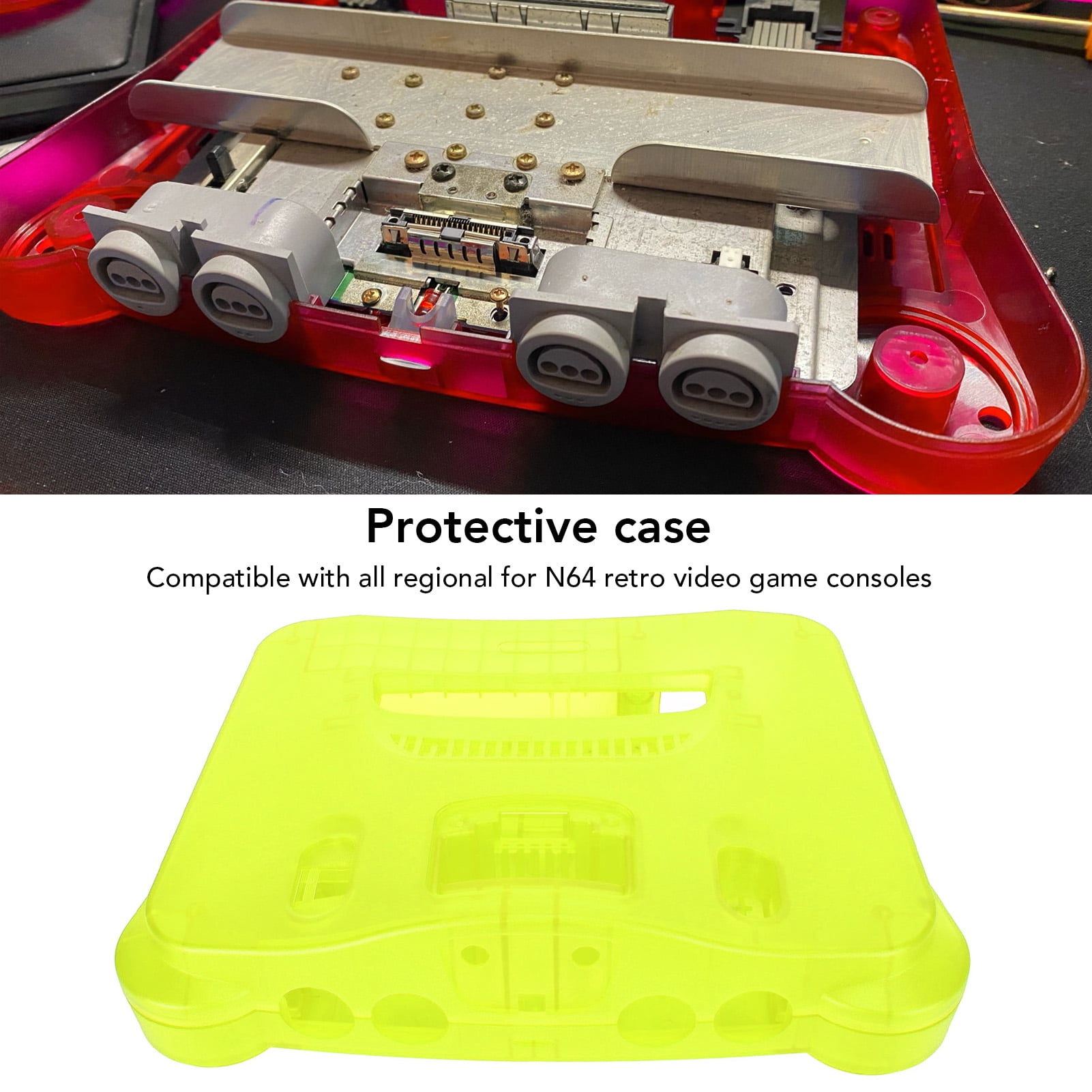 N64 Case Shell N64 Top Bottom Shell With Screwdriver Replacement Translucent Shell ...