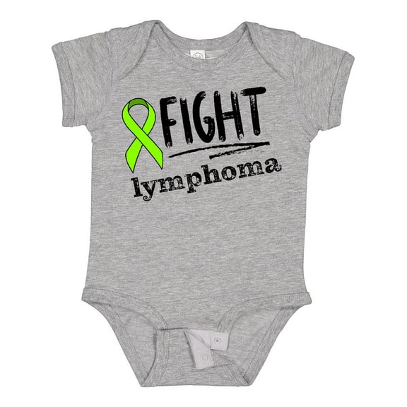 Inktastic Fight Lymphoma Lime Ribbon Boys or Girls Baby Bodysuit