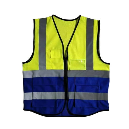 

High Visibility Reflective Vest Lightweight Safety Vest for Work Security Emergency Volunteer Traffic Construction Sanitation Wor