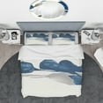 thumbnail image 3 of Designart 'Gouache Sapphire on Gray III' Geometric Duvet Cover Set, 3 of 4