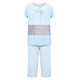 thumbnail image 5 of Sexy Pijama Conjunto para las Mujeres, Cuello Redondo Blusa de Manga Corta Y Pantalones, Traje de Moda Casual, 5 of 9