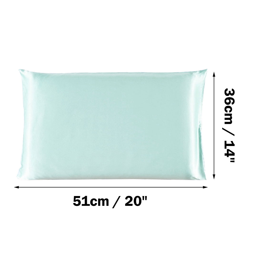 PiccoCasa 3 Pack Pillowcase 19 Momme Silk Pillow Covers with Zipper Non-Standard Light Green