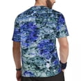 thumbnail image 3 of T Shirt For Men Blue Abstract Print Man Digital Art Vintage Running T-Shirts Fast Dry Beach Hip Hop, 3 of 7