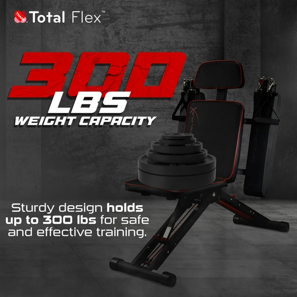 Total Flex L with Pro Pack Adjustable Foldable Weight Bench – Home