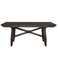 thumbnail image 6 of Double Bridge Dark Brown 7 Piece Trestle Table Set, 6 of 8