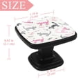 thumbnail image 3 of 4 Pcs Square Cabinet Handle Cupboard Knob Drawer Pulls Handle Cat Drawer Knobs with Screws Furniture Decoration, 3 of 5