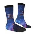 thumbnail image 3 of Uemuo Starry Sky Wall Flying Tiger Pattern Women's Crew Socks, Soft Durable Breathable Moisture-Wicking with Odor Control Cotton socks, 3 of 9