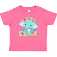 thumbnail image 3 of Inktastic Cute Baby Elephant with Flowers Boys or Girls Baby T-Shirt, 3 of 5