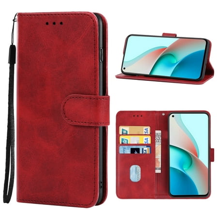 Leather Phone Case For Xiaomi Redmi Note 9 5G CN Version / Note 9T(Black)