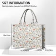 thumbnail image 3 of Large Capacity Tote Bag,Colorful Mushroom Floral White Pattern Handbag Fashion Luxury Tote Bag,15.7"x13"x 5.1" Inches,Laptop Compatible, 3 of 6