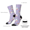 thumbnail image 4 of KLL Swan With Stars Print Cool Socks Men's Women's Crew Socks Funny Crazy Novelty Stockings, 4 of 6