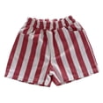 thumbnail image 4 of mgoYE Shorts for Boys 9-18 Months Cotton Stripe Elastics Waist Casual Summer Toddler Shorts Lightweight Red, 4 of 6