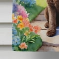 thumbnail image 4 of Chocolate Poodle Spring Path House Flag, 4 of 5