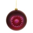 thumbnail image 1 of Matte Plum Red Retro Reflector Shatterproof Christmas Ball Ornament 8" (200mm), 1 of 2