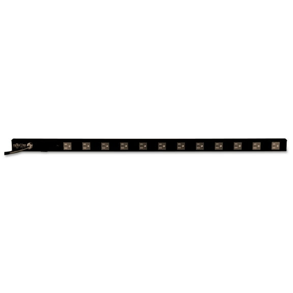 Tripp Lite 12 Outlet Power Strip, 6 ft Cord, 120V, 15A, 36 Inch Vertical Housing, Metal (PS361206)