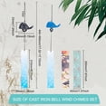 thumbnail image 2 of 2Pcs 2 Style Japanese Cast Iron Bell Wind Chimes Paper Blessing Hanging Pendant for Garden Patio Balcony Decoration Fish 440~450mm DIY, 2 of 6