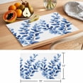 thumbnail image 6 of Elegant Leaves Placemats Set of 8 Spring Botanical Garden Leaf Retro Place Mats Indoor Wipeable Table Mats Washable Cloth Dining Table Placemats for Kitchen Holiday Party Home Decor 13x19 Inch, 6 of 9