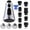 Silver, variant on Brushed Nickel Pull Down Kitchen Faucet Spray Head Replacement Chrome 3 Function Stream Spray Aquablade Nozzle with 9 Adapters Universal Fit for Moen Delta Kohler Grohe Hansgrohe Faucets