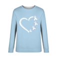 thumbnail image 4 of Bovemsi Womens Sweatshirts Ribbon Shirts For Women Breast Cancer Awareness Graphic Print Inspirational Tops Fall Fashion Outfits 2025 Clothes, 4 of 4