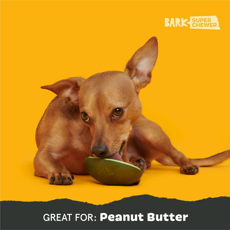BARK Super Chewer Avocadoggo Durable Treat Holding Dog Toy S