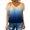 Navy, variant on Women's Casual Summer Printing T Shirts Short Sleeve V Neck Breathable Comfortable Tops Loose Bubble Edge Workout Blouses Orange M