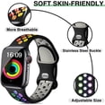 thumbnail image 5 of Yeebline Sport Band Compatible with Apple Watch 41mm 40mm 38mm for Men Women Kids, Breathable Soft Silicone Athletic Strap for Apple iWatch Series 7 6 5 4 3 2 1 SE, 5 of 7
