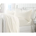 thumbnail image 6 of Great Bay Home Solid Velvet Plush Warm and Cozy Fleece Sheet Set (King, Off White), 6 of 7