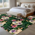 thumbnail image 4 of 5'x8' Area Rugs, Tropical Flower Indoor Outdoor Area Rug for Living Room Bedroom, Green Palm Plants Straw Hat Watercolor Washable Bathroom Rugs Kitchen Floor Carpet Mats Home Decor Aesthetic, 4 of 8