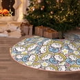 thumbnail image 6 of Daiia Cute Rabbit Drawing Merry Christmas Tree Skirt , Xmas Large Lace-up Tree Skirt, Santa Snowflakes Rustic Home Decorations New Year Party Farmhouse Decor-48", 6 of 7