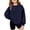 Dark Blue, variant on Grblisyd Girls Crewneck Sweatshirt Kids Solid Color Long Sleeve Pullover Sweater Fashion Casual Fall Layering Top