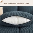 thumbnail image 4 of HONBAY 65.4" Corduroy Loveseat Sofa, Deep Seat 2-Seater Modular Sectional Couch for Small Living Room and Apartment, Blue, 4 of 7