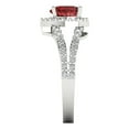 thumbnail image 3 of 1.49 ct Heart Cut Natural Garnet Halo Engagement Ring for Women in 18K White Gold, 3 of 5