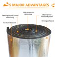 thumbnail image 5 of Car Heat Shield Insulation Mat Automotive Sound Deadener Deadening Mat Aluminum  Foam Dampening Material with Self Adhesive with Roller Car  Removal Tools, 5 of 6