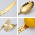 thumbnail image 3 of Juego De Cubiertos De Navidad Juego De Cubiertos De Carne De Acero Inoxidable Tenedores Cucharas Juego De Vajilla Familiar Juego De Cubiertos Para Fiesta De Navidad Regalo Exquisito 5 Unids Yuarrent HA046259-01, 3 of 6