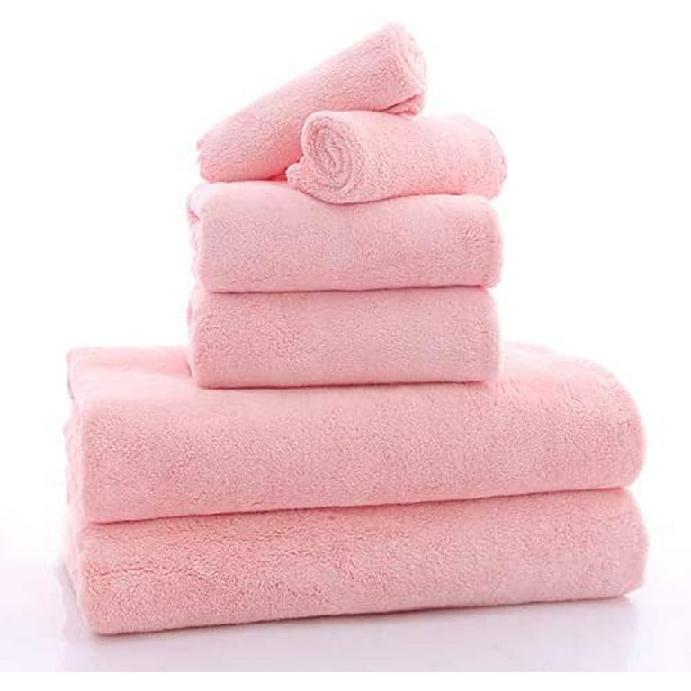Leisofter Ultra Thick, Soft & Absorbent Cotton Hand Towels for  Bathroom(Pink, 2-Pack, 14 x 29) - Multipurpose Towels for Bath, Gym and  Spa with