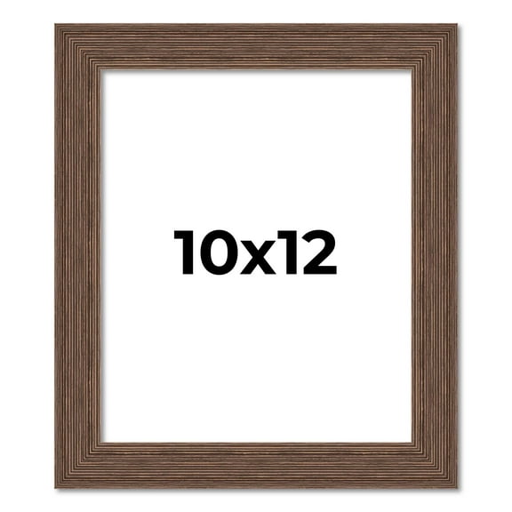 10x12 Frame Brown Distressed Barnwood Picture Frame | Rustic Farmhouse Photo Frame Includes UV